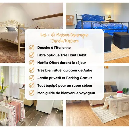 Casa de Férias Propriete De 3 Chambres Avec Terrasse Et Wifi A Aube *